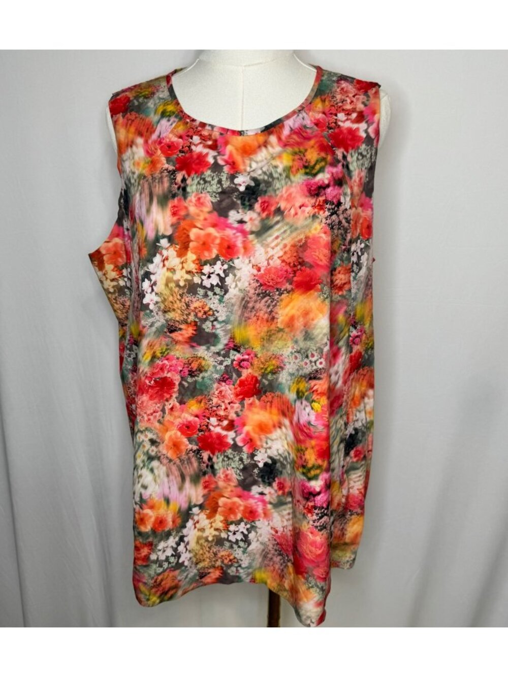 Athleta Zephyr Multicolor Floral Tank Top - Pink, Orange, Green